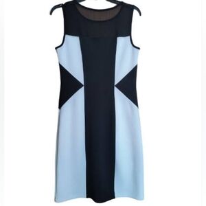 Enfocus Studio Black and Off White Sheath Dress